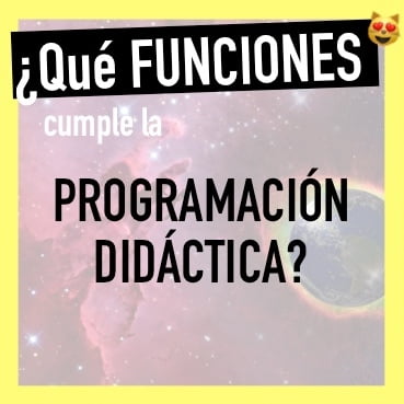 Funciones de la programación didáctica
